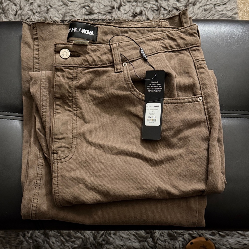 Fashion Nova Taupe Trousers